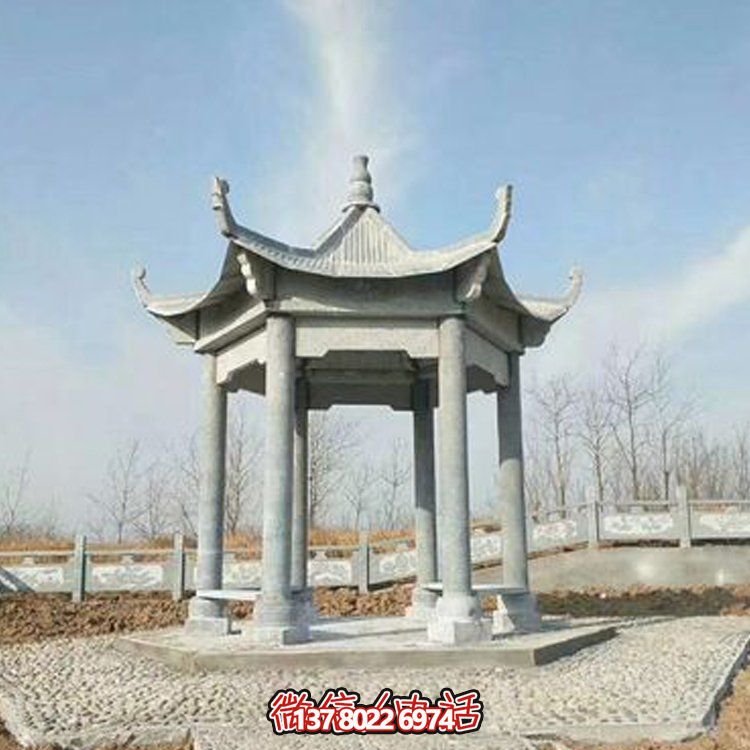 中式園林石亭恢復(fù)古樸，演繹雄偉