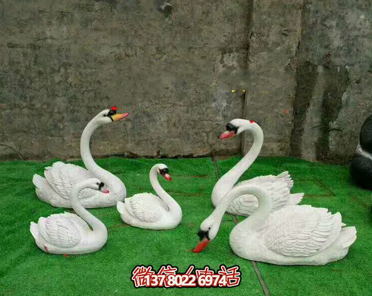 雕塑仿真天鵝，裝飾庭院、酒店、別墅等空間