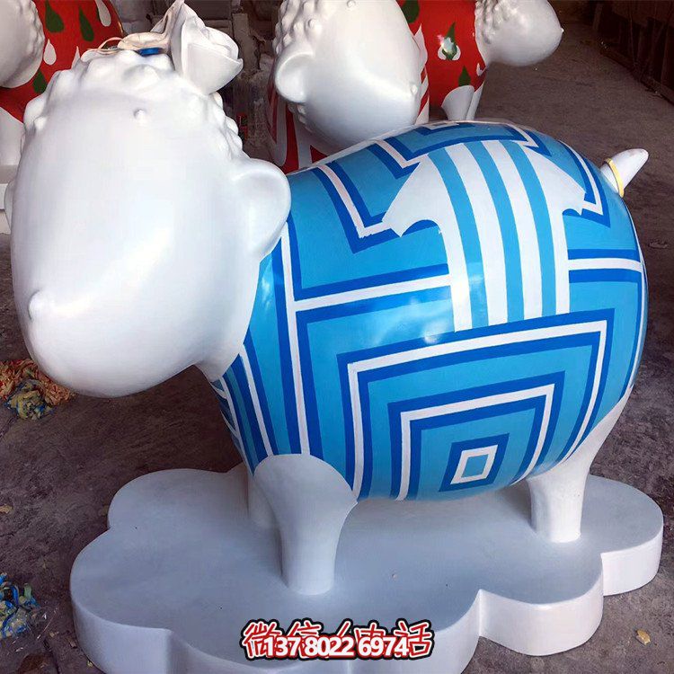 彩繪仿真羊雕塑——商場(chǎng)、公園、廣場(chǎng)的精美裝飾