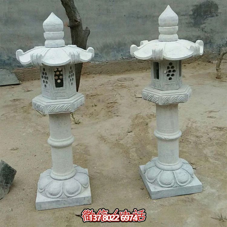 太陽能仿古中式大理石石燈，點亮你的花園