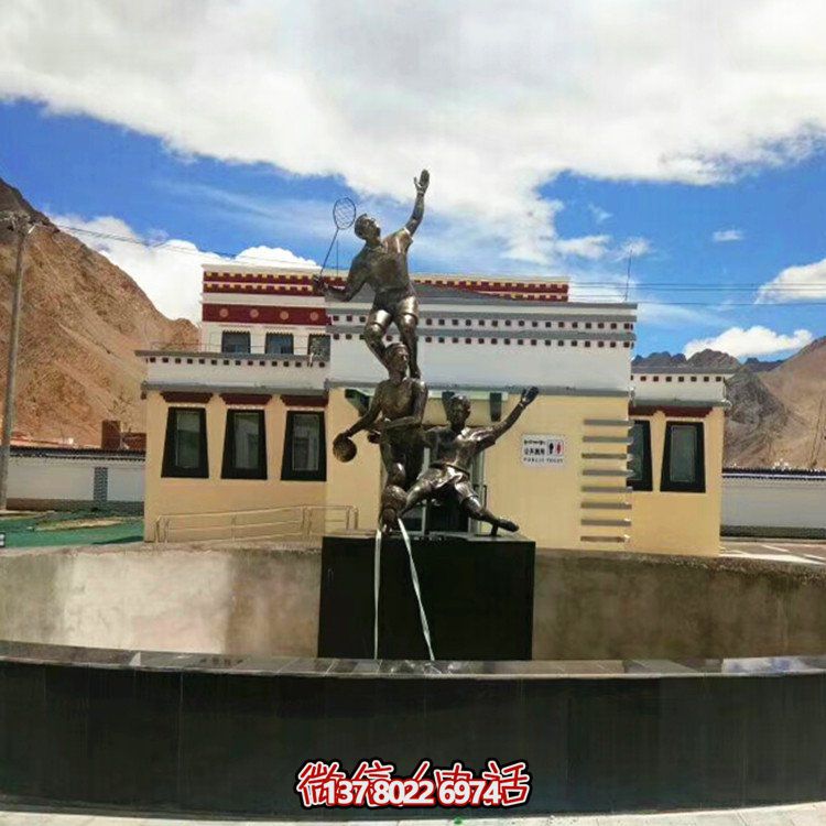 校園風(fēng)格仿銅玻璃鋼運(yùn)動(dòng)人物雕塑