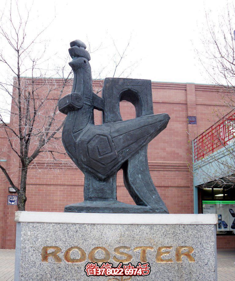 玻璃鋼創(chuàng)意雞雕塑，點亮街道美景