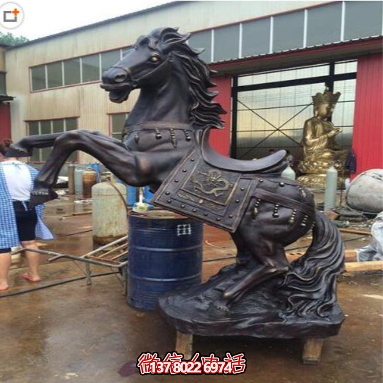 玻璃鋼仿銅戰(zhàn)馬擺件，裝飾你的家