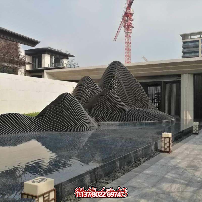精致不銹鋼鐵藝假山，景觀抽象庭院裝飾別墅