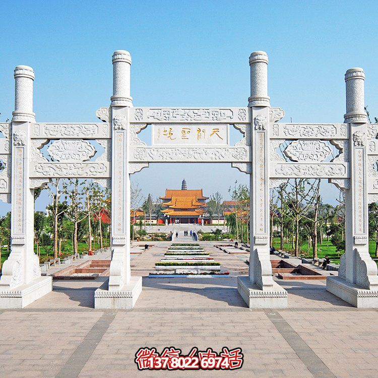 精美大理石石雕多門牌坊雕塑，讓你領(lǐng)略大理景區(qū)的精彩