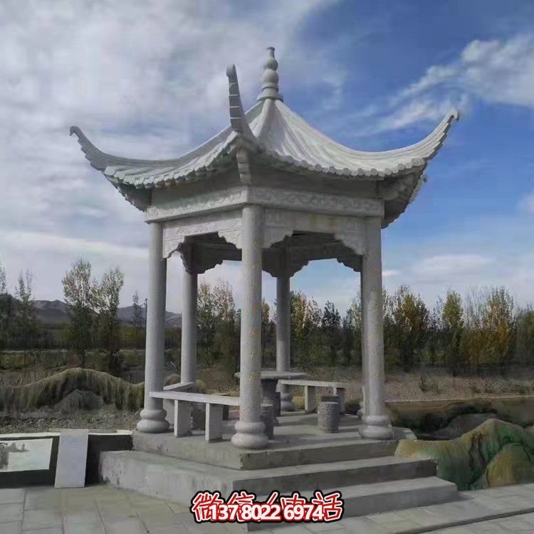 精美園林大理石雕塑涼亭，給您帶來(lái)寧?kù)o優(yōu)雅的家園氛圍