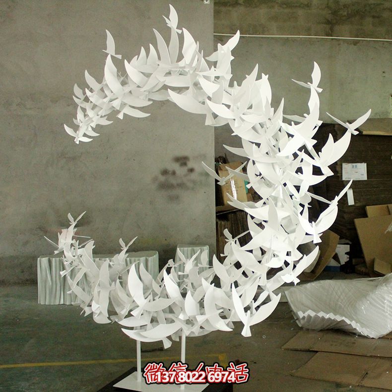 玻璃鋼雕塑擺件裝飾品，創(chuàng)意抽象鴿子裝飾室內(nèi)別墅