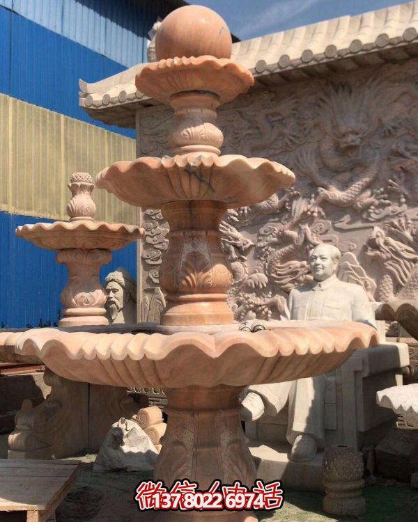 精美雕刻大理石流水擺件，完美搭配豪華別墅和小區(qū)噴泉