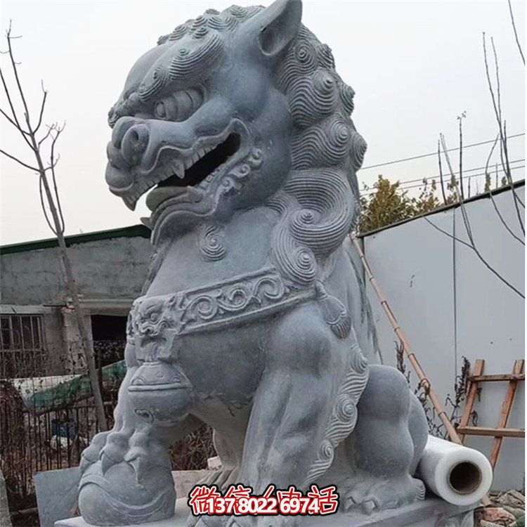 豪華庭院大型獅子雕塑，招財進寶，鎮(zhèn)宅門口裝飾