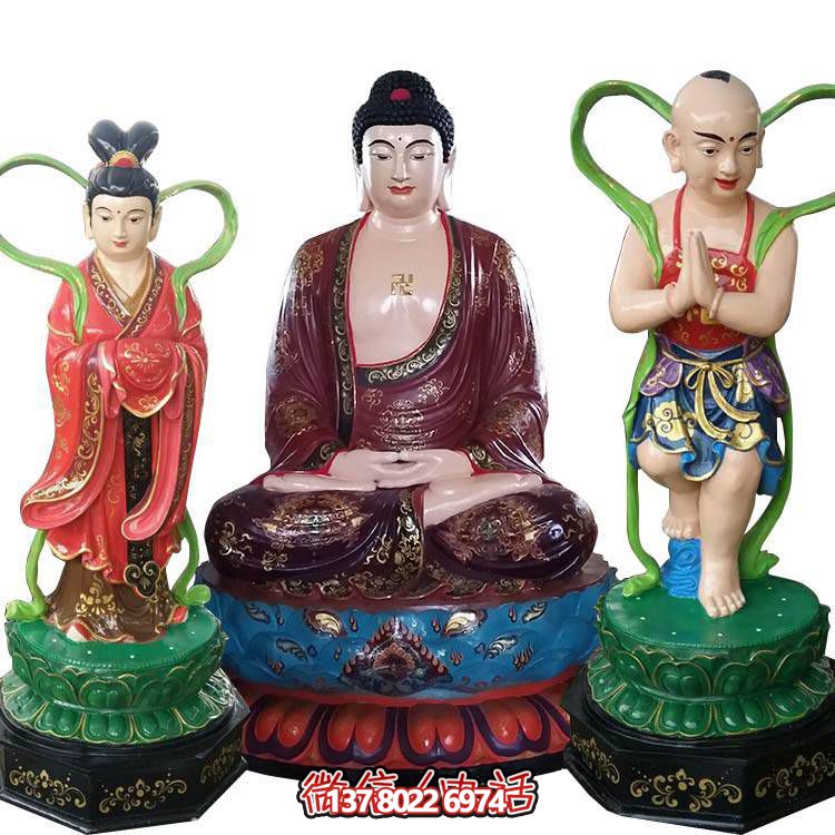 融合玻璃鋼、玻璃、彩繪技術的戶外景觀如來雕塑