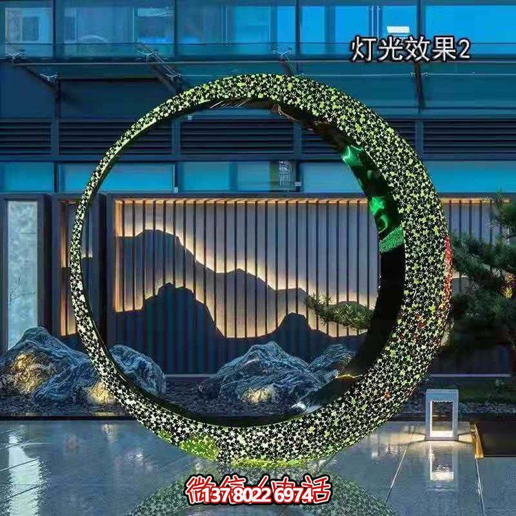 不銹鋼燈光圓環(huán)，營(yíng)造月亮美景