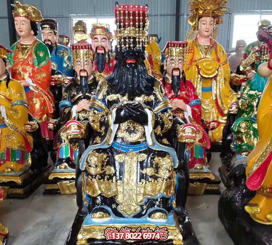 玻璃鋼彩繪龍王雕塑，傳承古老文化