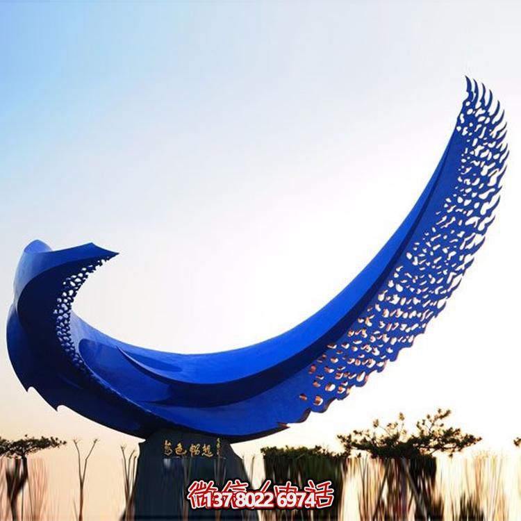 不銹鋼雕塑裝置，繽紛綠化帶景觀