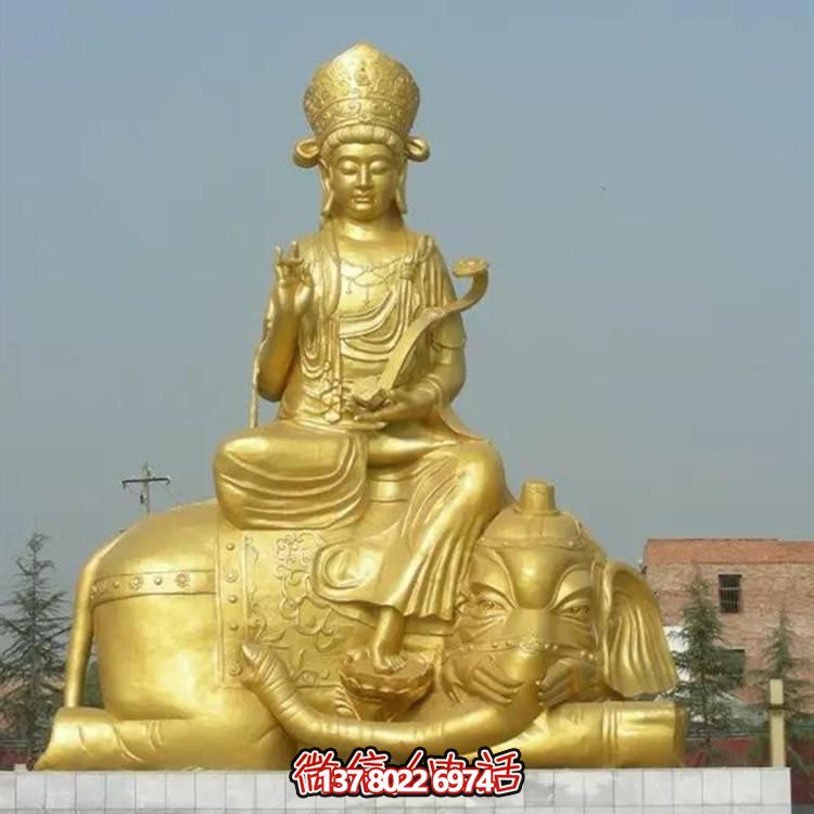 玻璃鋼雕塑文姝普賢，精致烤漆噴金大型景點(diǎn)裝飾