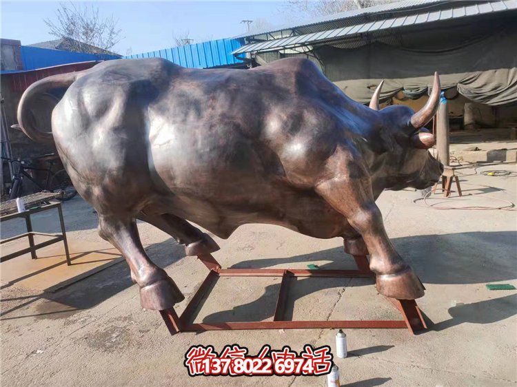 大型銅牛景觀雕塑，招財(cái)擺件