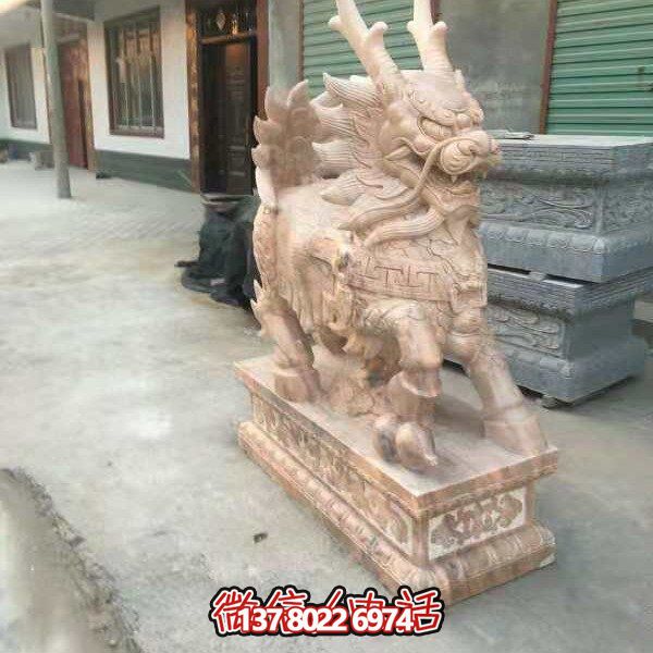 高端定制大理石石雕獅子雕塑，裝點(diǎn)大型庭院、別墅、門口，招財(cái)又安全