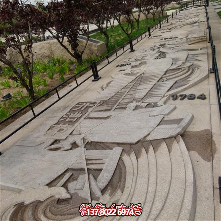 大理石浮雕壁畫，點綴景區(qū)廣場裝飾