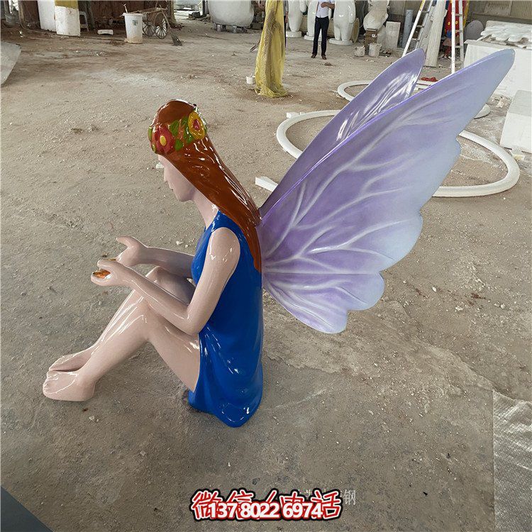 玻璃鋼仙子人物雕塑彩繪，為公共廣場增添美觀