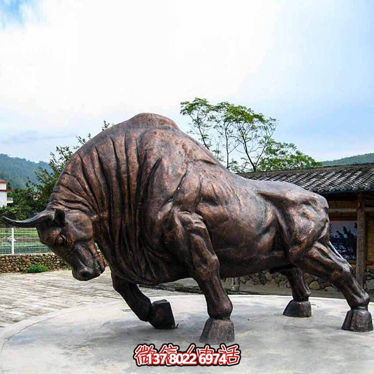 奮進(jìn)銅牛雕塑——讓大型企業(yè)工廠戶(hù)外銅雕更精彩