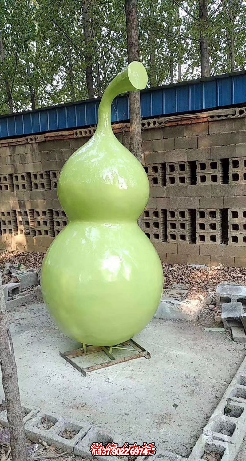 玻璃鋼烤漆園林葫蘆雕塑，點亮景區(qū)