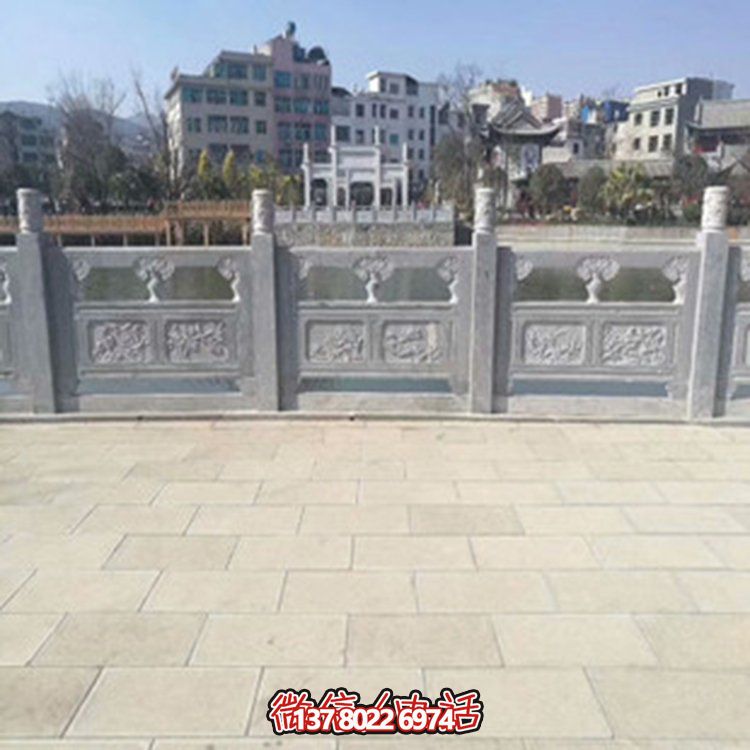 精美大理石雕塑欄桿，裝點(diǎn)戶外園林景觀