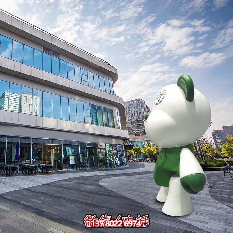 玻璃鋼創(chuàng)意熊雕塑，點(diǎn)亮商場(chǎng)卡通園林景觀