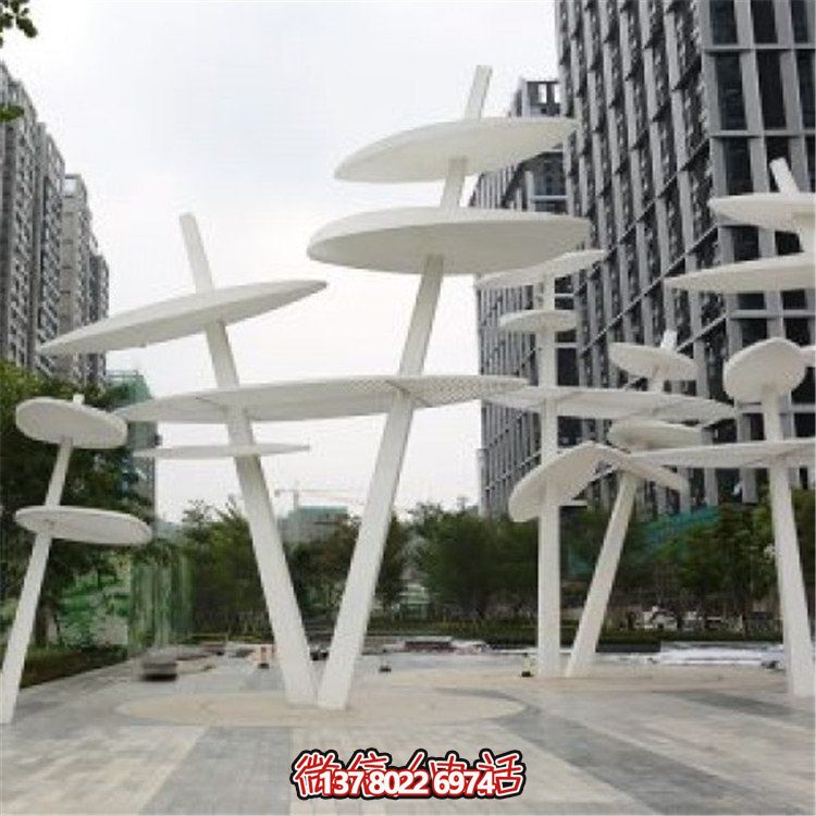 精美不銹鋼雕塑，點綴大型房地產廣場城市園林景觀