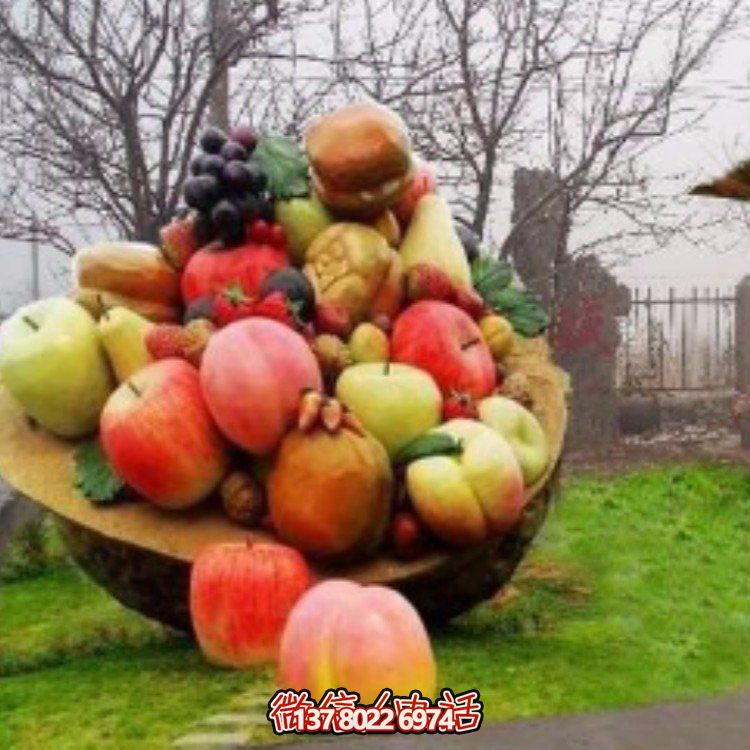 仿真水果玻璃鋼擺件，裝點(diǎn)戶外園林