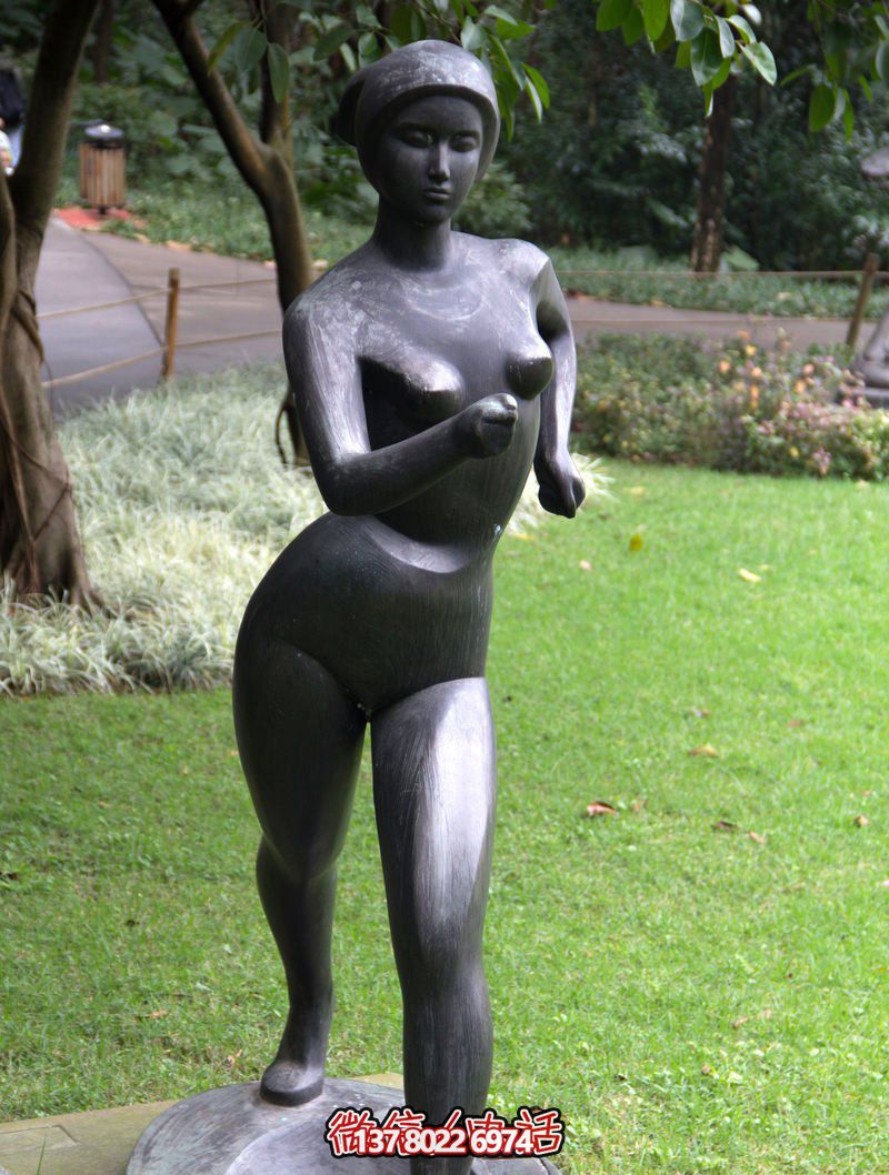 玻璃鋼仿銅雕塑，裝飾公園精彩競走運動