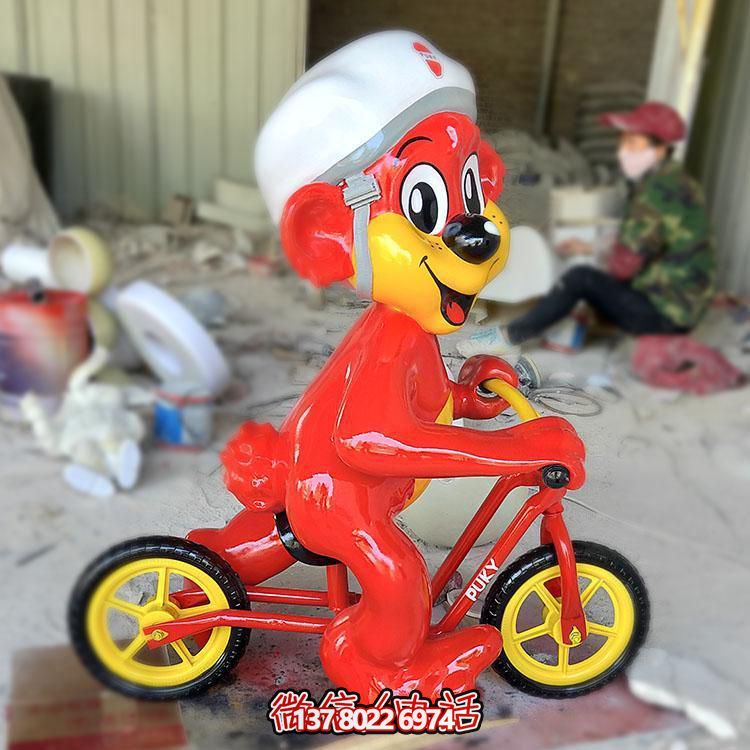 玻璃鋼卡通老鼠雕塑擺件，專為幼兒園設計