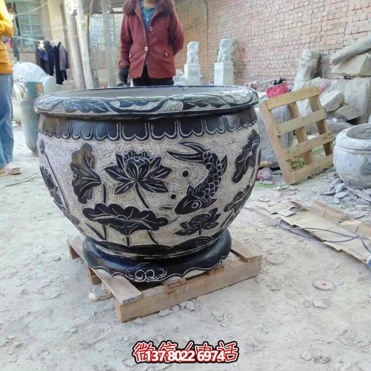 天然石頭缸，仿古雕刻，裝點(diǎn)家園