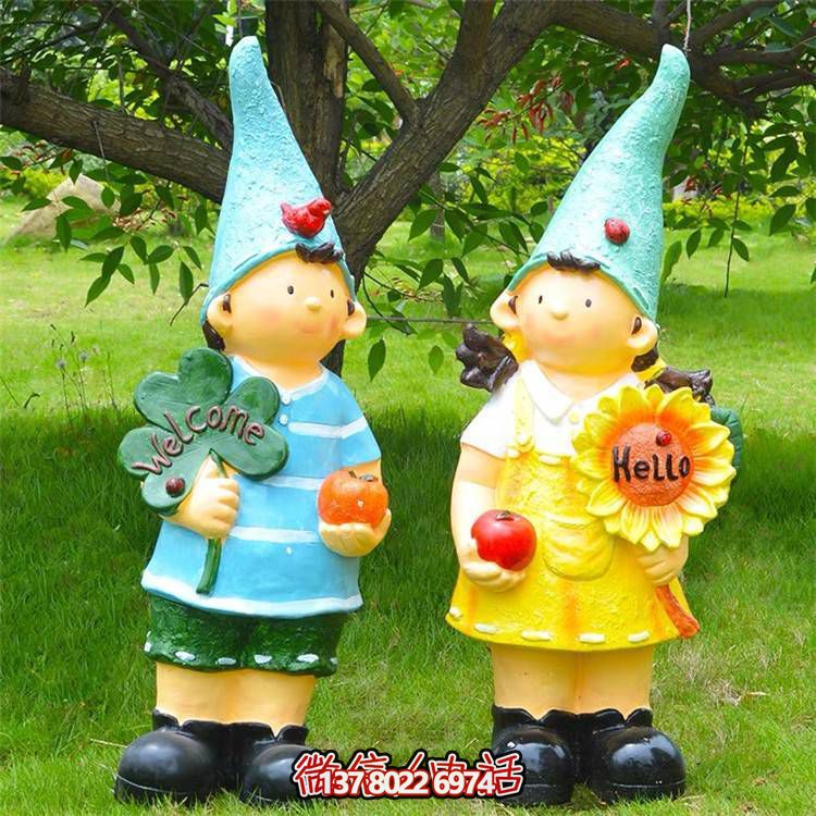 玻璃鋼制娃娃擺件，豐富你的戶外園林裝飾