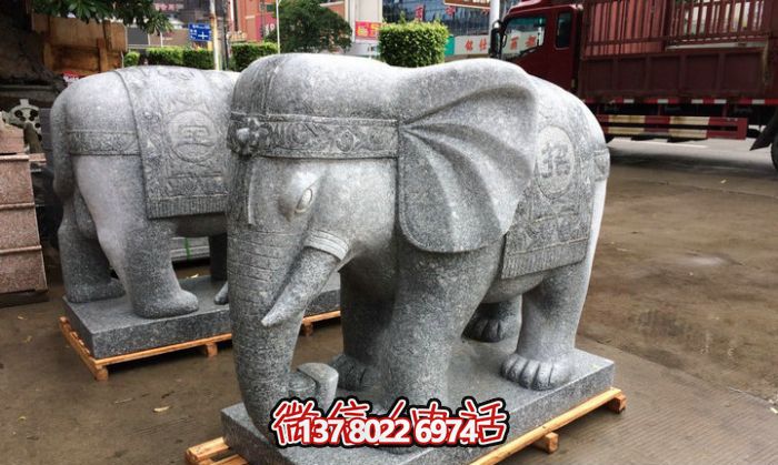 精美大理石雕塑藝術(shù)品，驚艷展現(xiàn)大象的宏偉氣勢(shì)