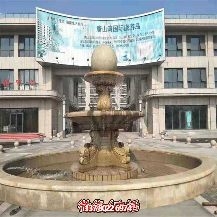 精致石雕噴泉，美化小區(qū)、別墅、大理石環(huán)境