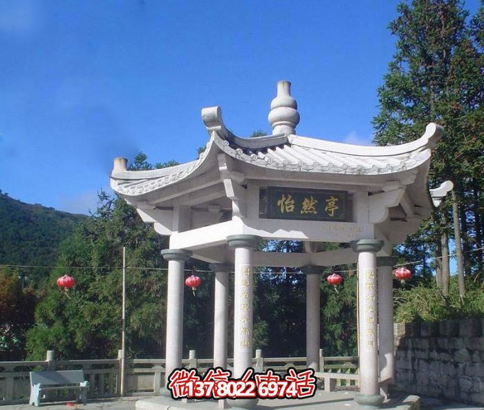 怡然仿古戶外建筑漢白玉擺放，增添農(nóng)場景觀魅力