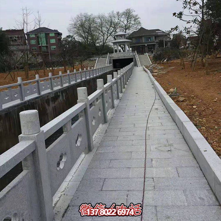 精美大理石護(hù)欄雕塑，點(diǎn)綴河道戶外環(huán)境