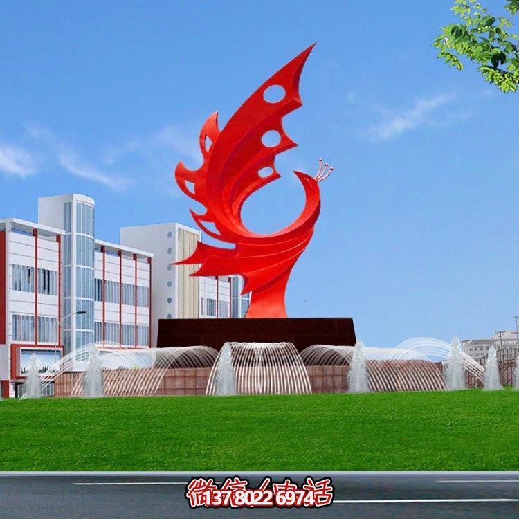 不銹鋼鳳凰標志擺件，凸顯企業(yè)形象