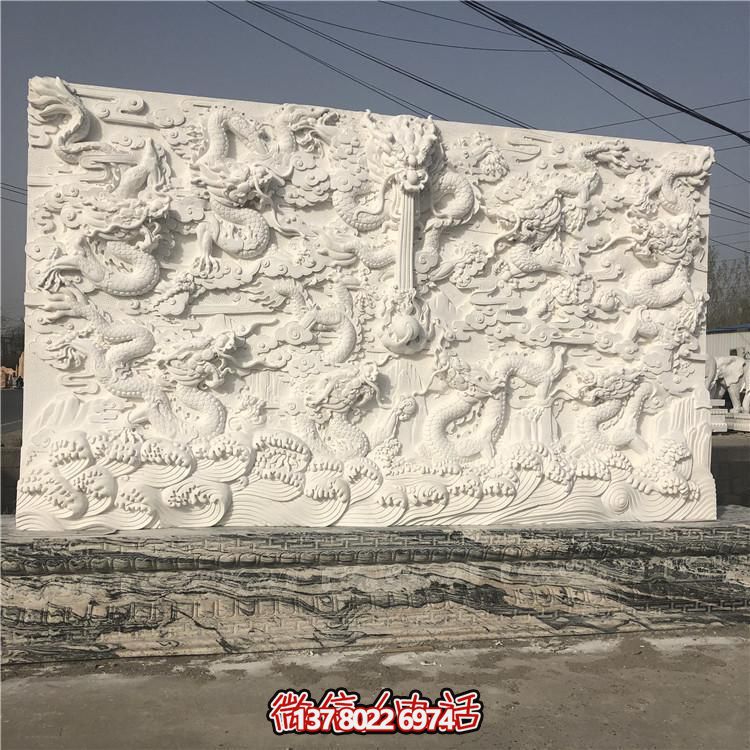 精湛雕刻的室內(nèi)大理石雕塑，為您的庭院增添浮雕照壁