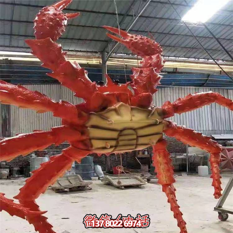 商場酒店大型玻璃鋼仿真動(dòng)物螃蟹雕塑