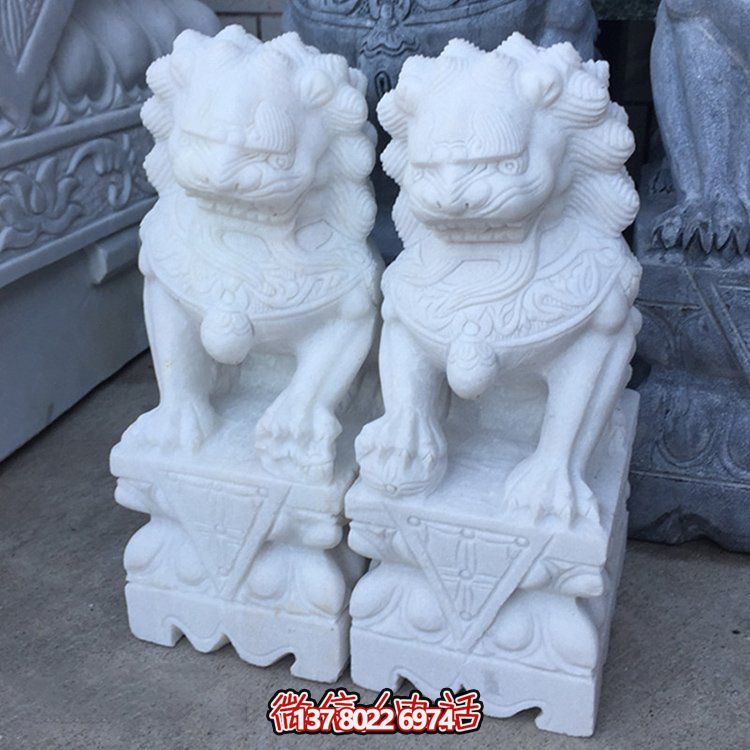 獅子雕塑，戶外園林庭院門口擺放鎮(zhèn)宅獅子