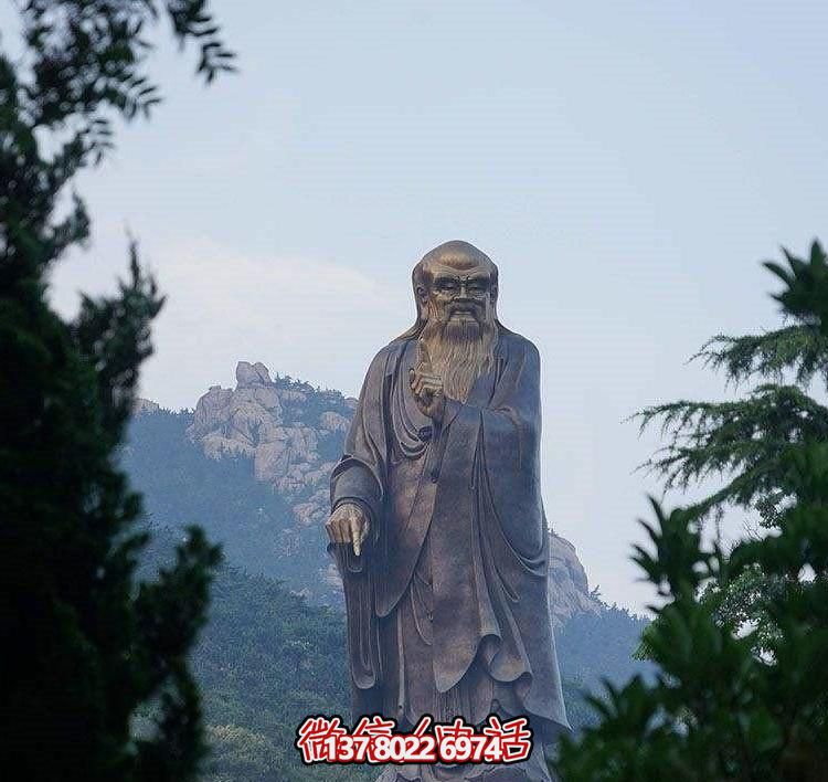 戶外大型鑄銅老子雕像，仿古做舊古代名人擺件