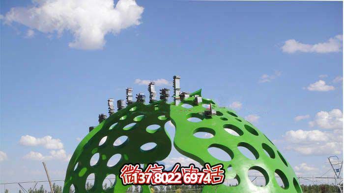 拱門(mén)雕塑-公園不銹鋼鏤空半圓拱門(mén)雕塑