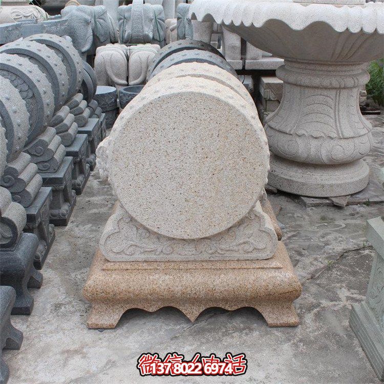 大理石石雕園林庭院門(mén)口抱鼓石擺件