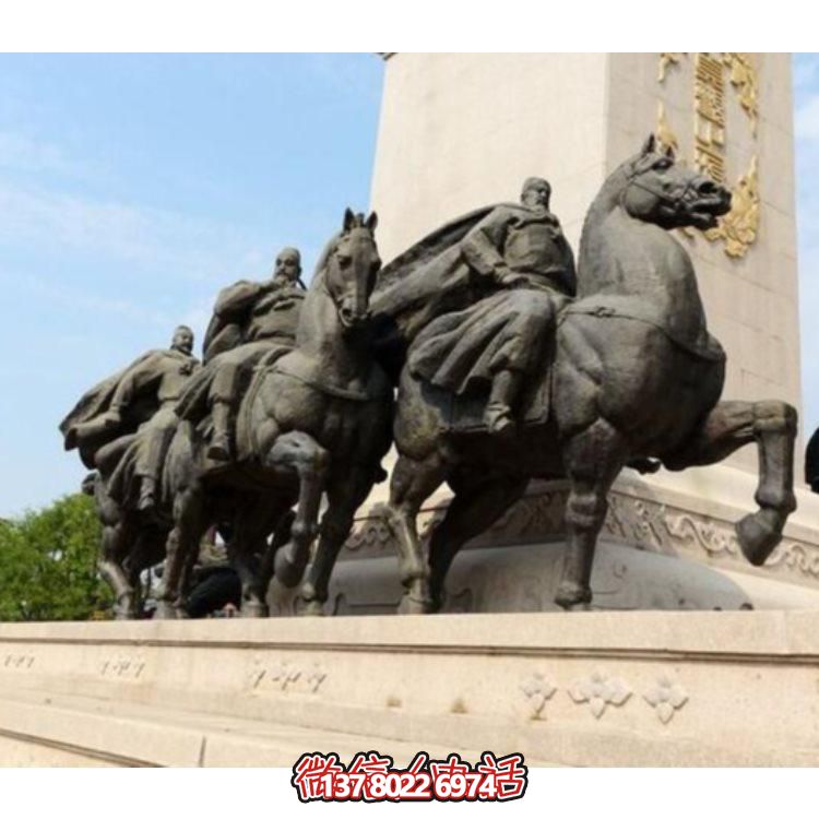 戶外廣場(chǎng)大型人物騎馬的景觀擺件