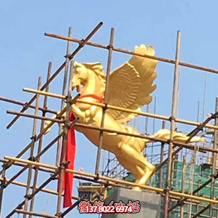 戶(hù)外玻璃鋼飛馬雕塑擺件