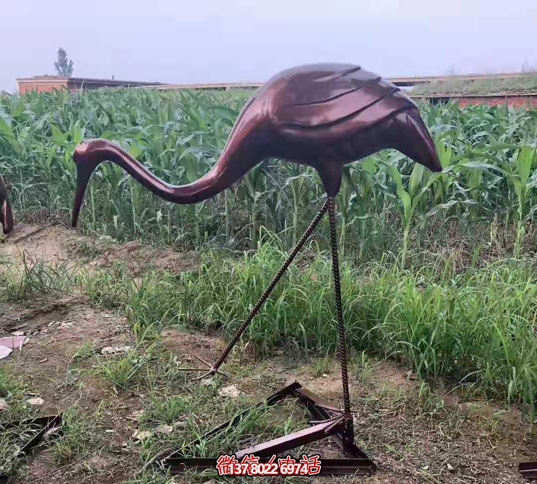 戶(hù)外田野創(chuàng)意銅雕仙鶴雕塑