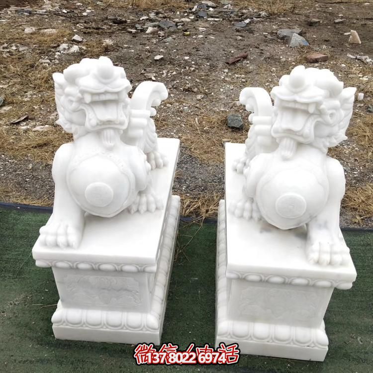 大理石石雕庭院門(mén)口貔貅雕塑