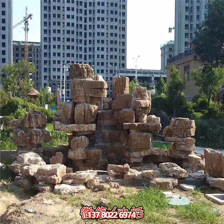 疊石假山，小區(qū)園林人造假山水景