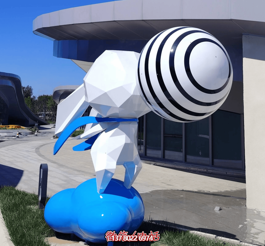 不銹鋼卡通網(wǎng)紅雕塑——可愛兔