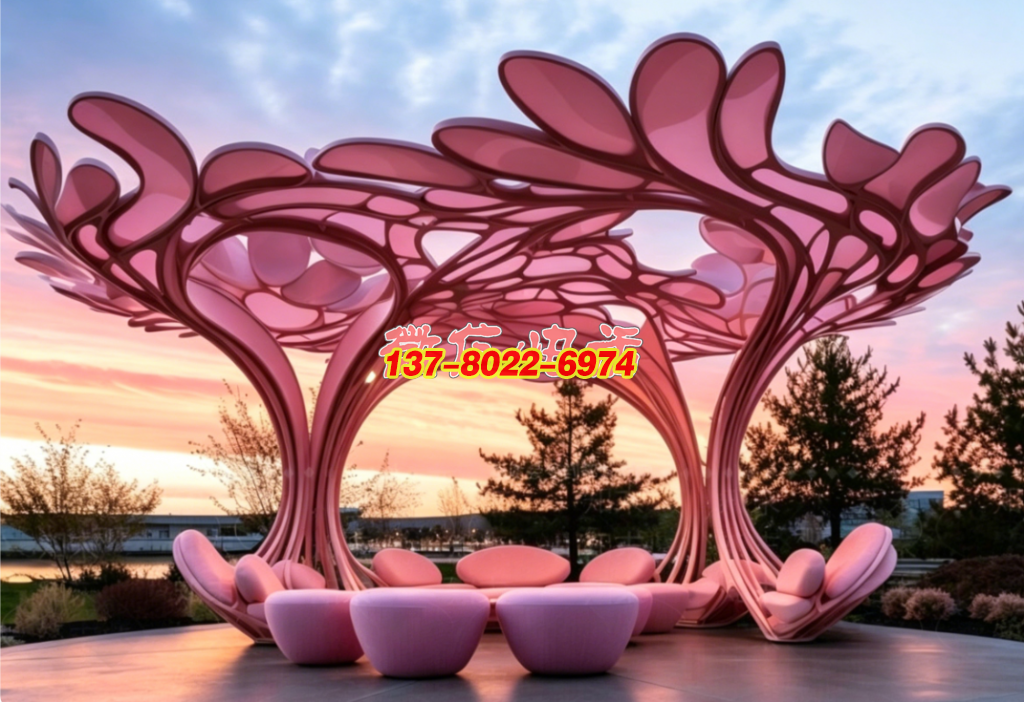 城市詩意休憩景觀雕塑——花架景觀雕塑